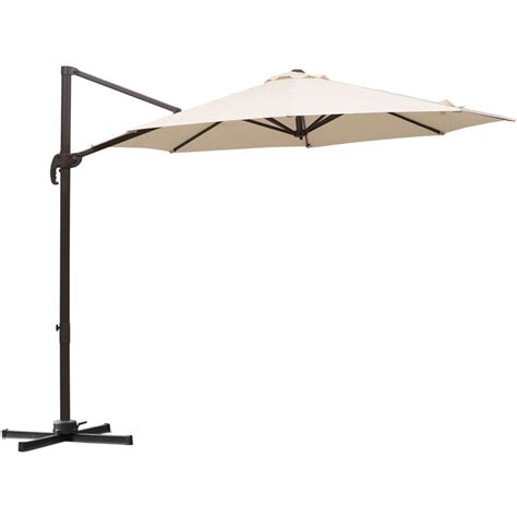 Outsunny Cantilever Hanging Parasol with Hand Crank .
